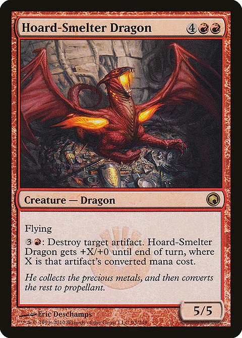 Carta Magic - FOIL Hoard-Smelter Dragon - Idioma: Espa–ol - Edicion: Scars of Mirrodin