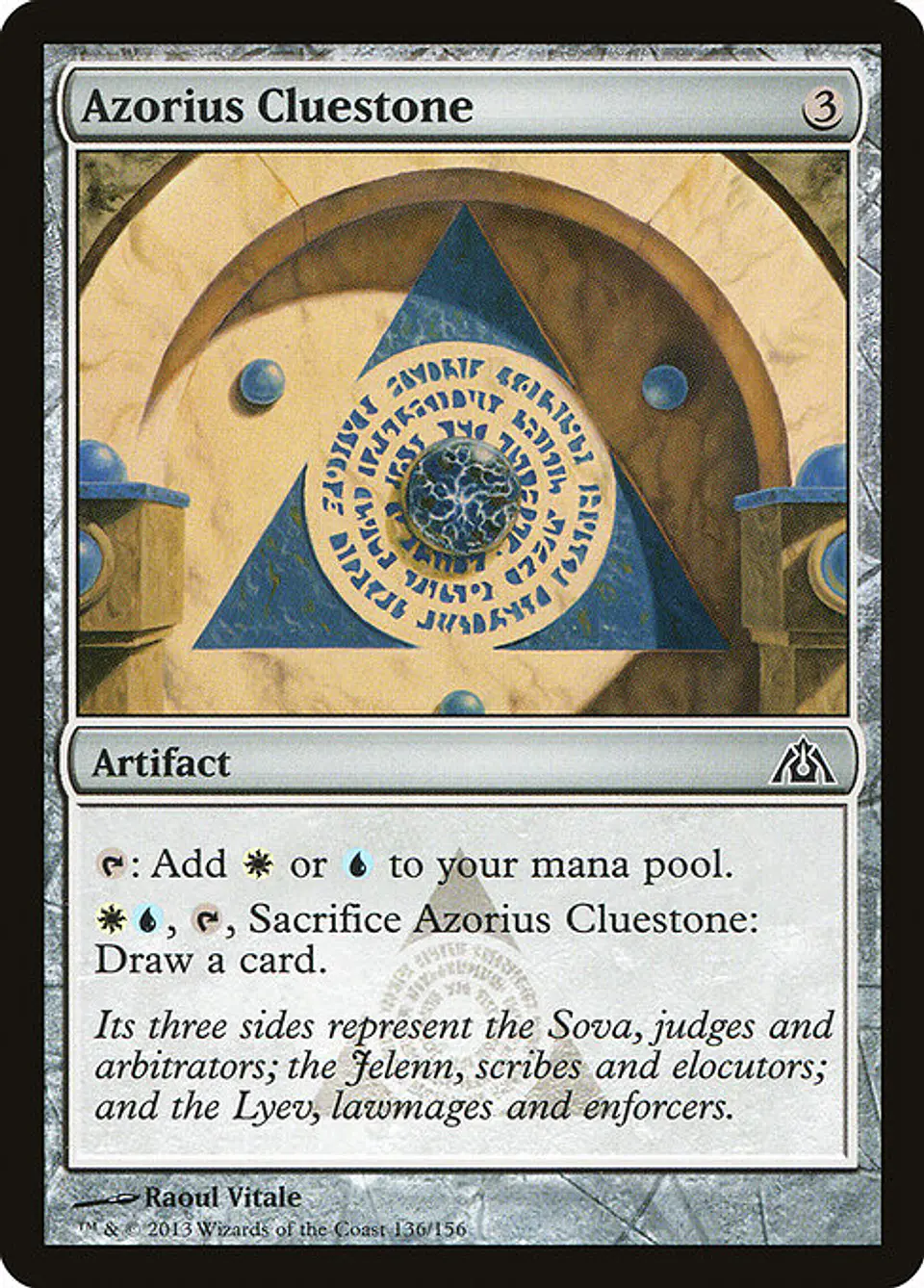 Carta Magic - FOIL Azorius Cluestone - Idioma: Espa–ol - Edicion: Dragon's Maze 1