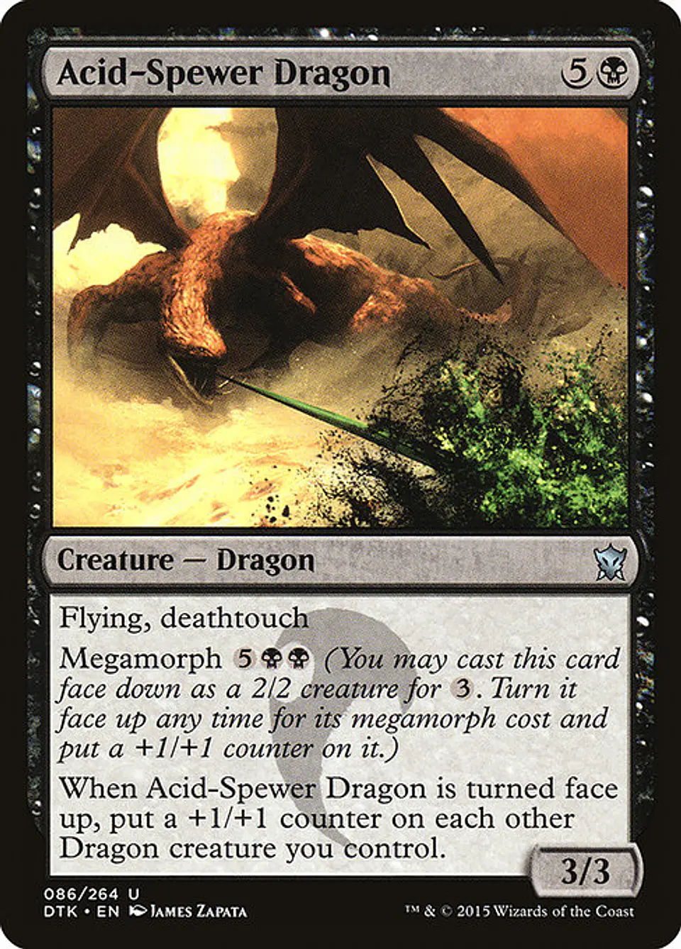 Carta Magic - FOIL Acid-Spewer Dragon - Idioma: Espa–ol - Edicion: Dragons of Tarkir 1