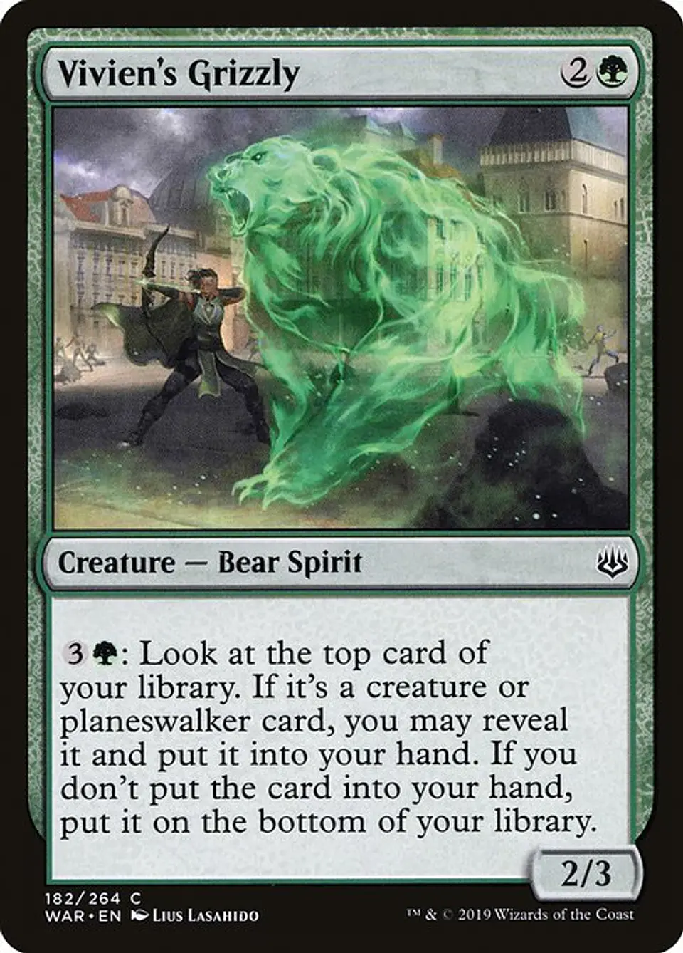 Carta Magic - FOIL Vivien's Grizzly - Idioma: Espa–ol - Edicion: War of the Spark 1