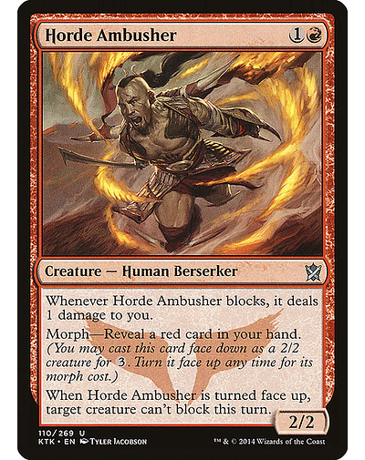 Carta Magic - FOIL Horde Ambusher - Idioma: Espa–ol - Edicion: Khans of Tarkir