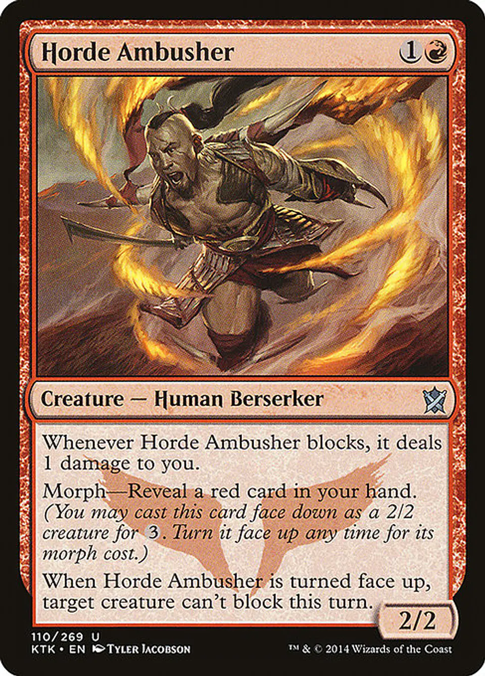 Carta Magic - FOIL Horde Ambusher - Idioma: Espa–ol - Edicion: Khans of Tarkir 1
