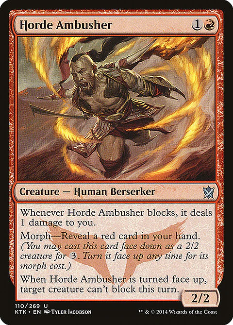 Carta Magic - FOIL Horde Ambusher - Idioma: Ingles - Edicion: Khans of Tarkir