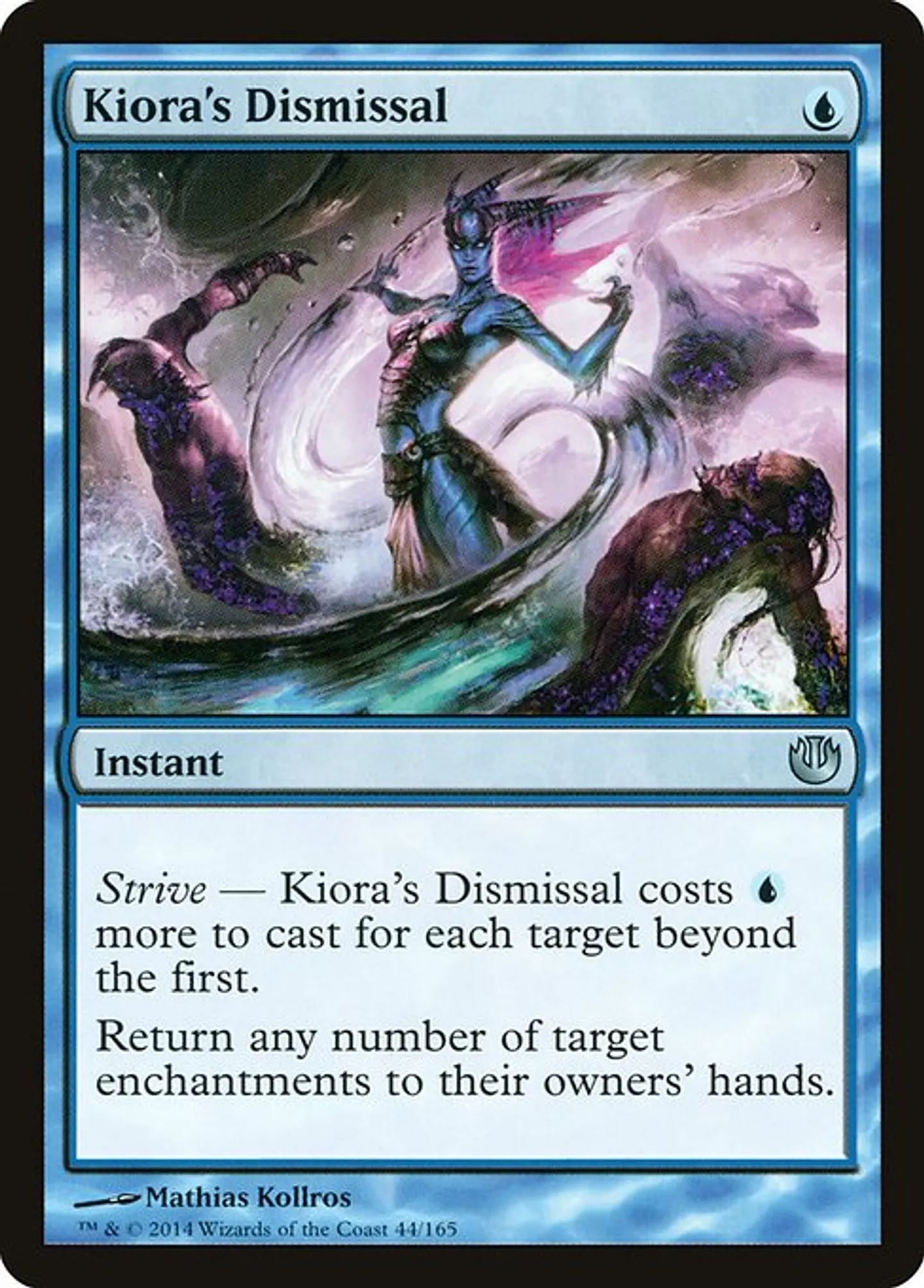 Carta Magic - FOIL Kiora's Dismissal - Idioma: Espa–ol - Edicion: Journey into Nyx 1