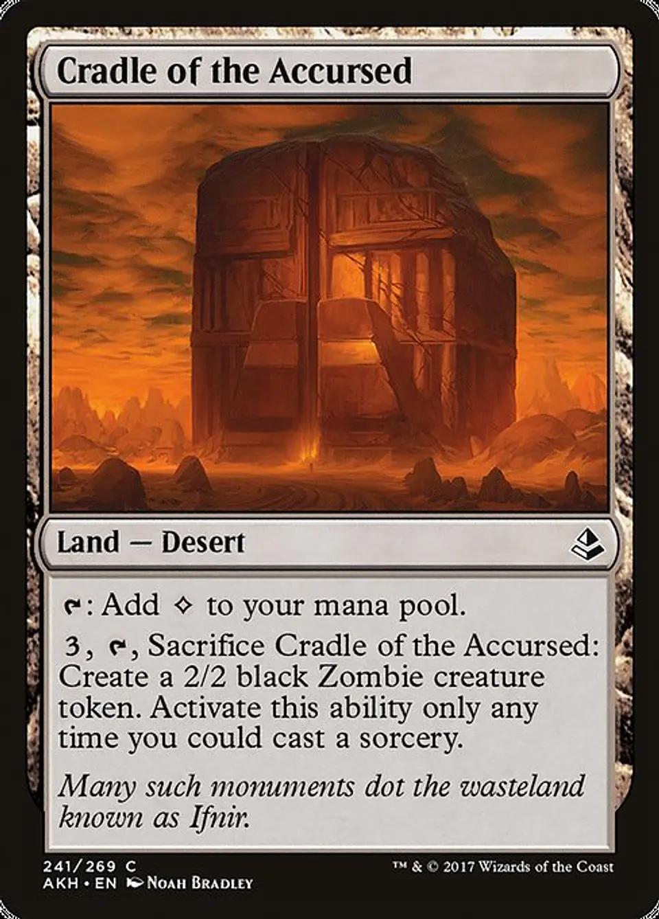 Carta Magic - FOIL Cradle of the Accursed - Idioma: Espa–ol - Edicion: Amonkhet 1