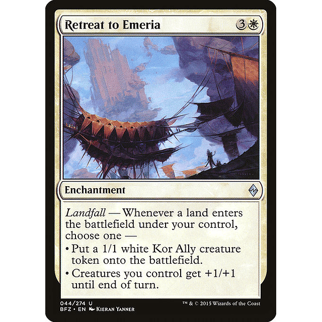 Carta Magic - FOIL Retreat to Emeria - Idioma: Espa–ol - Edicion: Battle for Zendikar