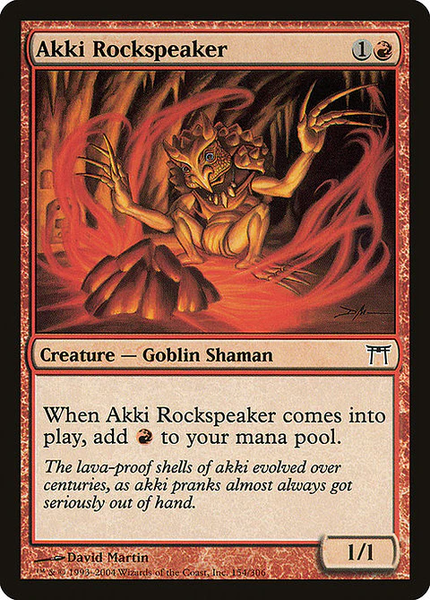 Carta Magic - FOIL Akki Rockspeaker - Idioma: Ingles - Edicion: Champions of Kamigawa