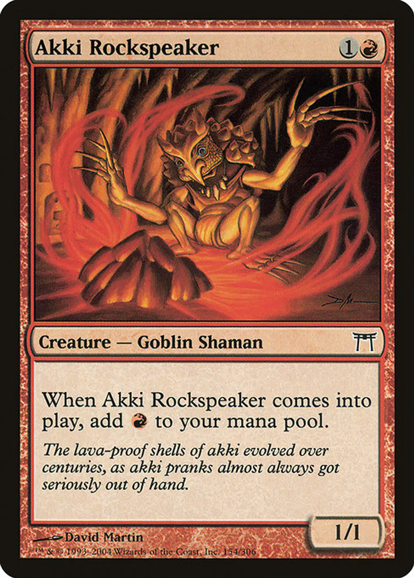 Carta Magic - FOIL Akki Rockspeaker - Idioma: Ingles - Edicion: Champions of Kamigawa 1