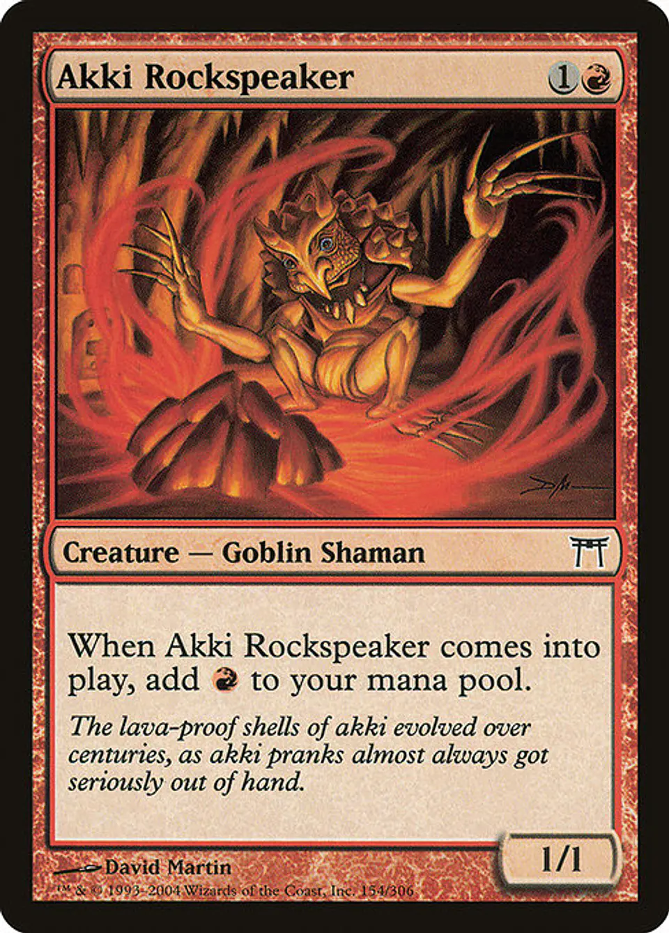 Carta Magic - FOIL Akki Rockspeaker - Idioma: Ingles - Edicion: Champions of Kamigawa 1