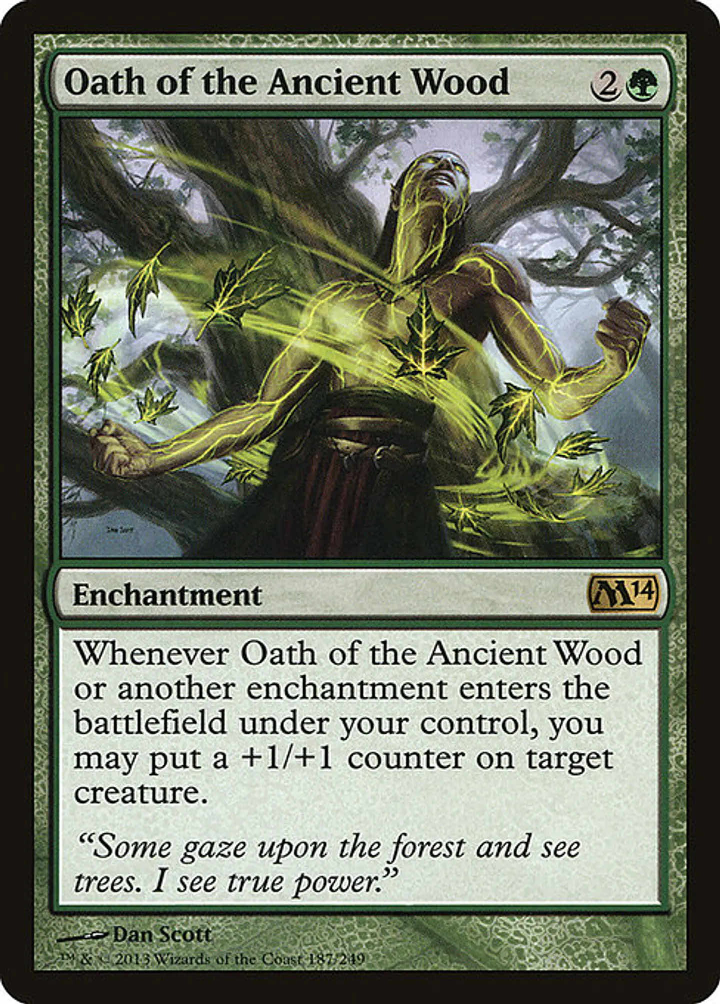 Carta Magic - FOIL Oath of the Ancient Wood - Idioma: Ingles - Edicion: Magic 2014 1