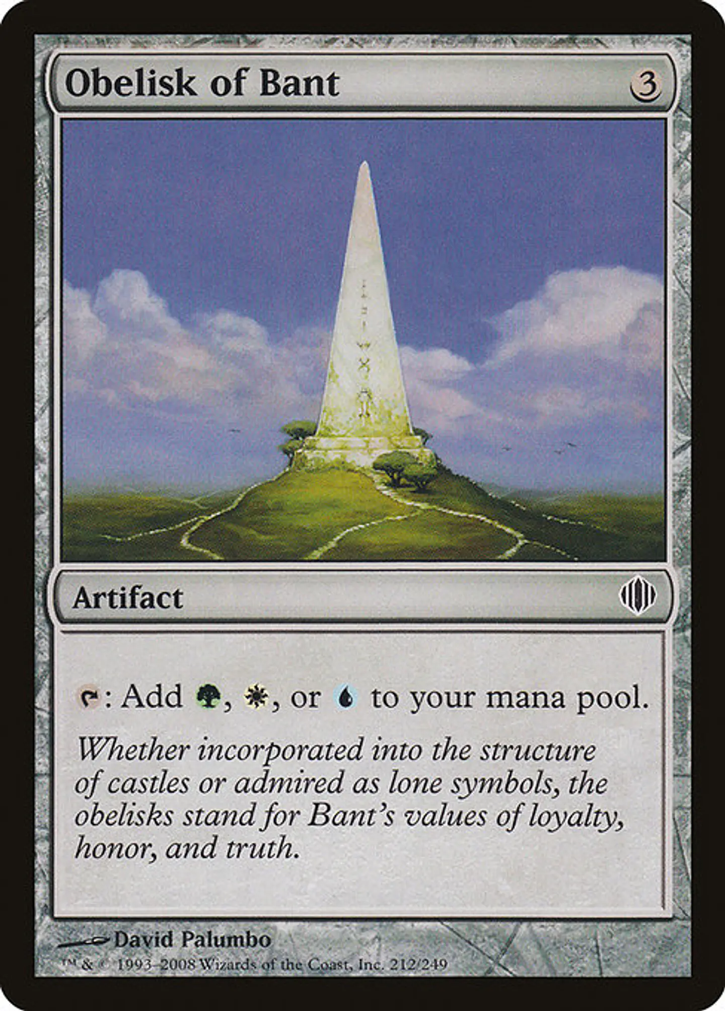 Carta Magic - FOIL Obelisk of Bant - Idioma: Ingles - Edicion: Shards of Alara 1