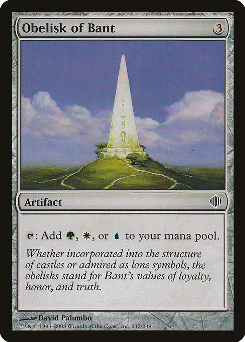 Carta Magic - FOIL Obelisk of Bant - Idioma: Ingles - Edicion: Shards of Alara 1