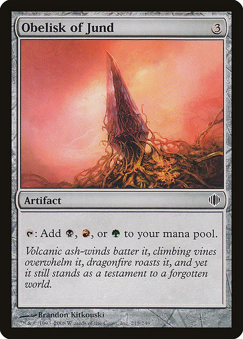 Carta Magic - FOIL Obelisk of Jund - Idioma: Ingles - Edicion: Shards of Alara