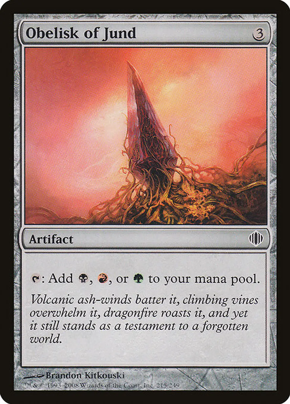 Carta Magic - FOIL Obelisk of Jund - Idioma: Ingles - Edicion: Shards of Alara 1