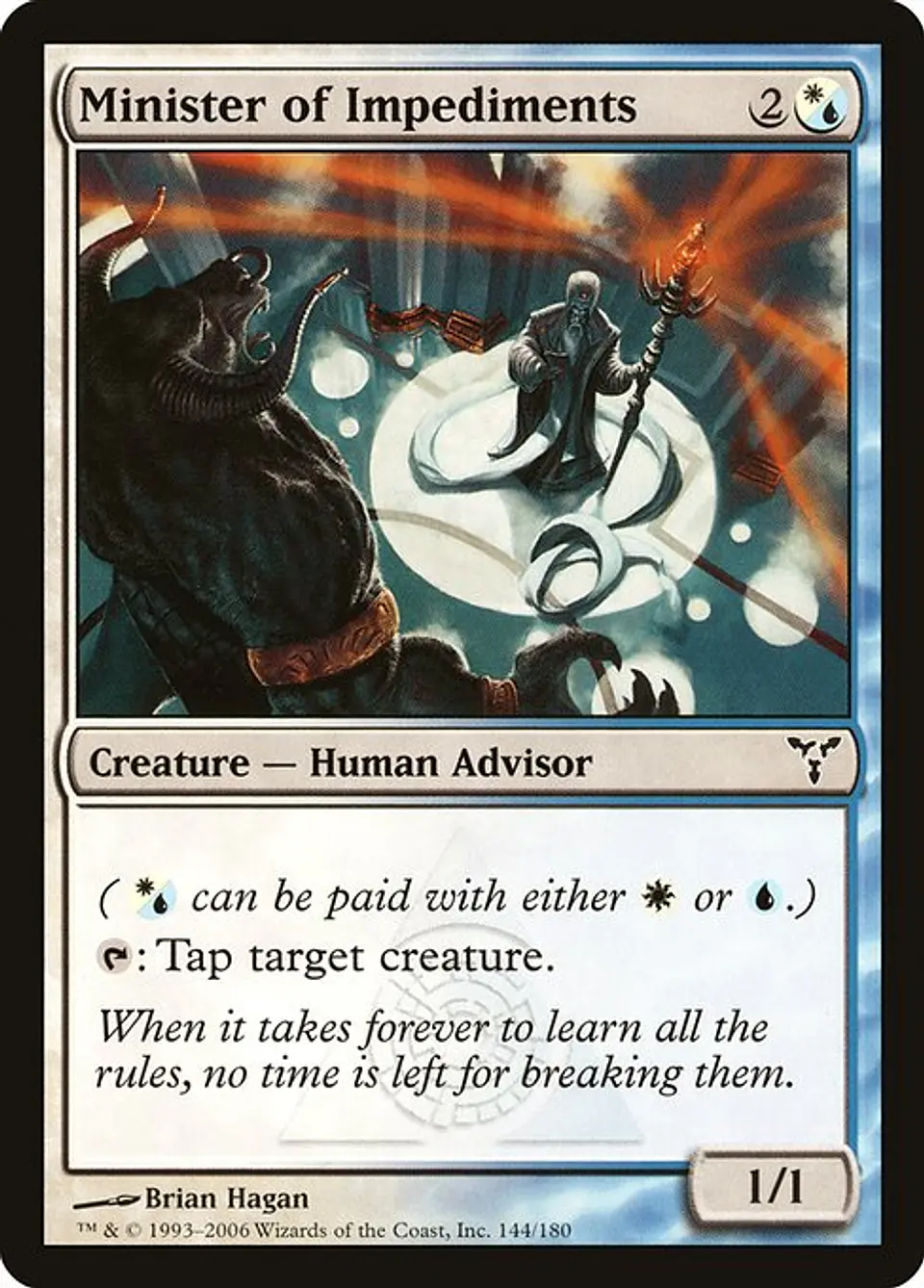 Carta Magic - FOIL Minister of Impediments - Idioma: Ingles - Edicion: Dissension 1