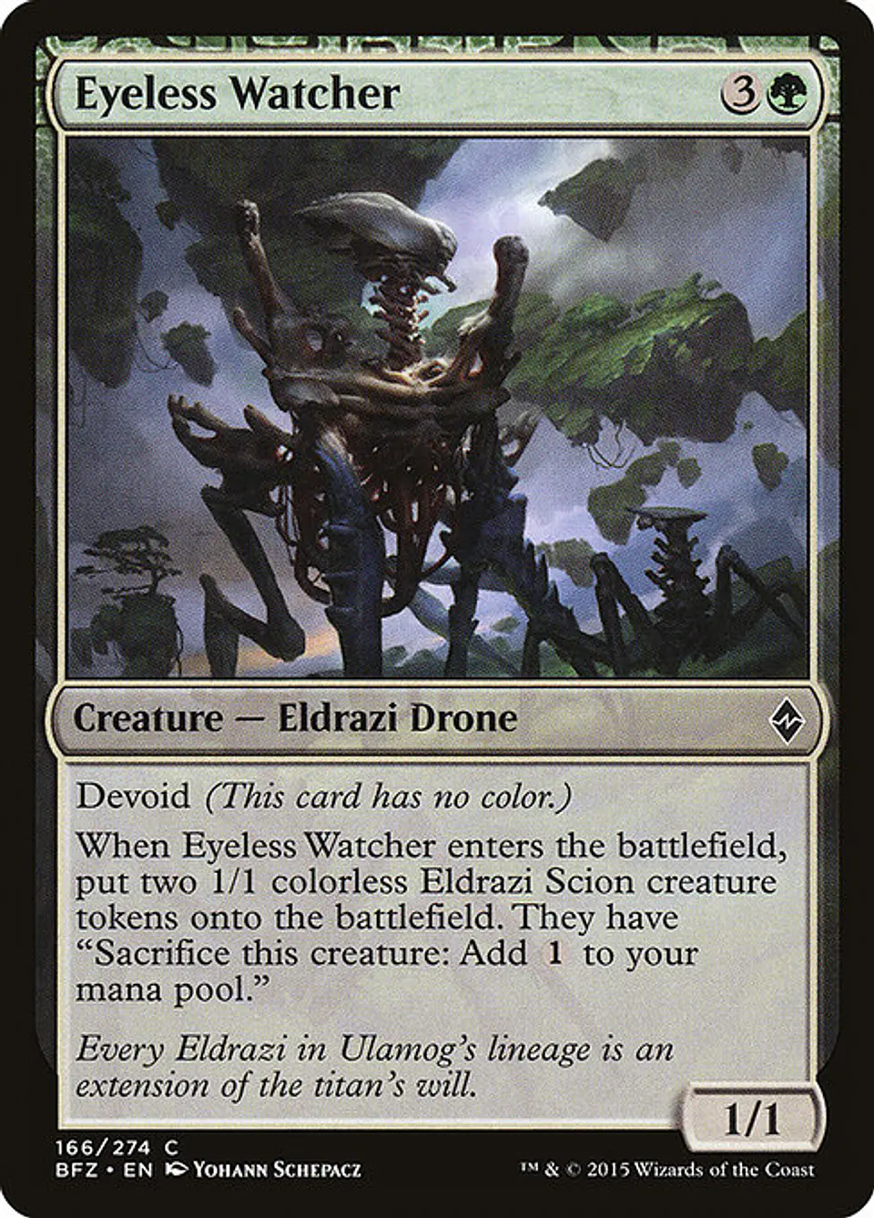 Carta Magic - FOIL Eyeless Watcher - Idioma: Espa–ol - Edicion: Battle for Zendikar 1