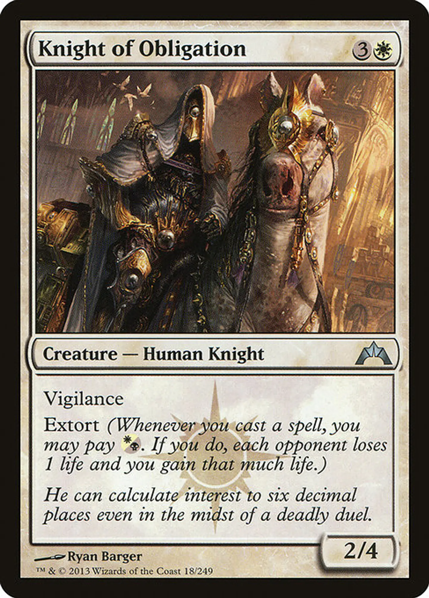 Carta Magic - FOIL Knight of Obligation - Idioma: Ingles - Edicion: Gatecrash 1