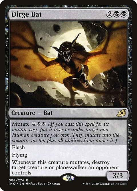 Carta Magic - FOIL Dirge Bat - Idioma: Ingles - Edicion: Ikoria: Lair of Behemoths