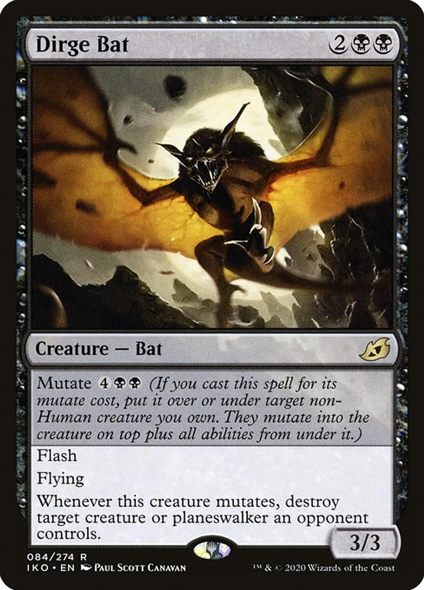 Carta Magic - FOIL Dirge Bat - Idioma: Ingles - Edicion: Ikoria: Lair of Behemoths 1