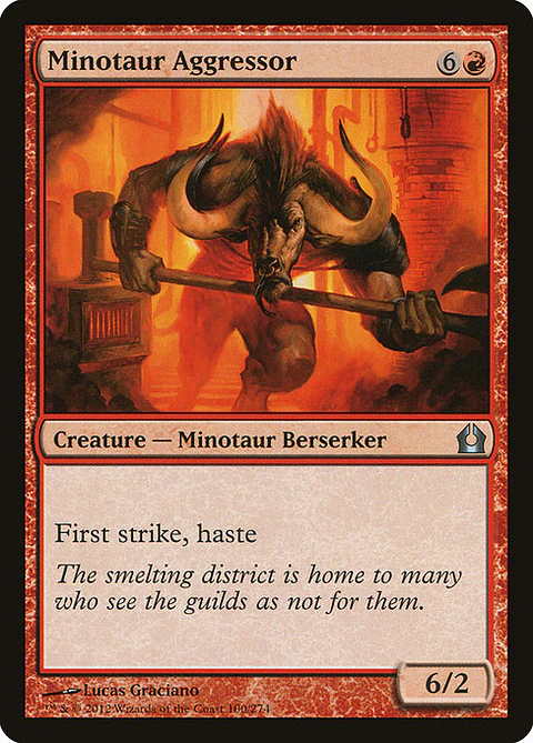 Carta Magic - FOIL Minotaur Aggressor - Idioma: Ingles - Edicion: Return to Ravnica