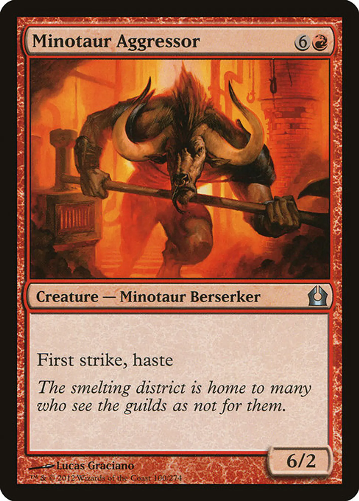 Carta Magic - FOIL Minotaur Aggressor - Idioma: Ingles - Edicion: Return to Ravnica 1