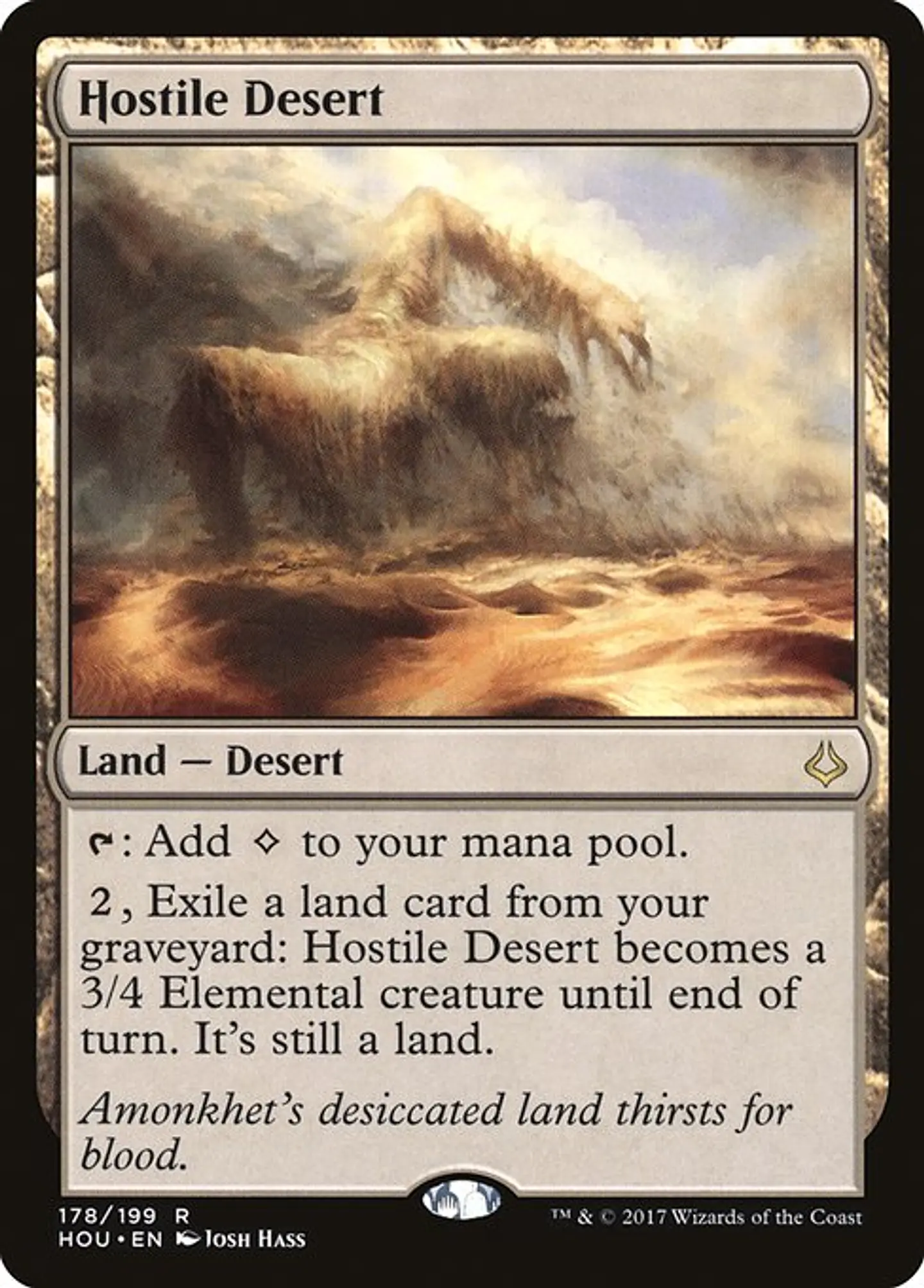 Carta Magic - FOIL Hostile Desert - Idioma: Espa–ol - Edicion: Hour of Devastation 1