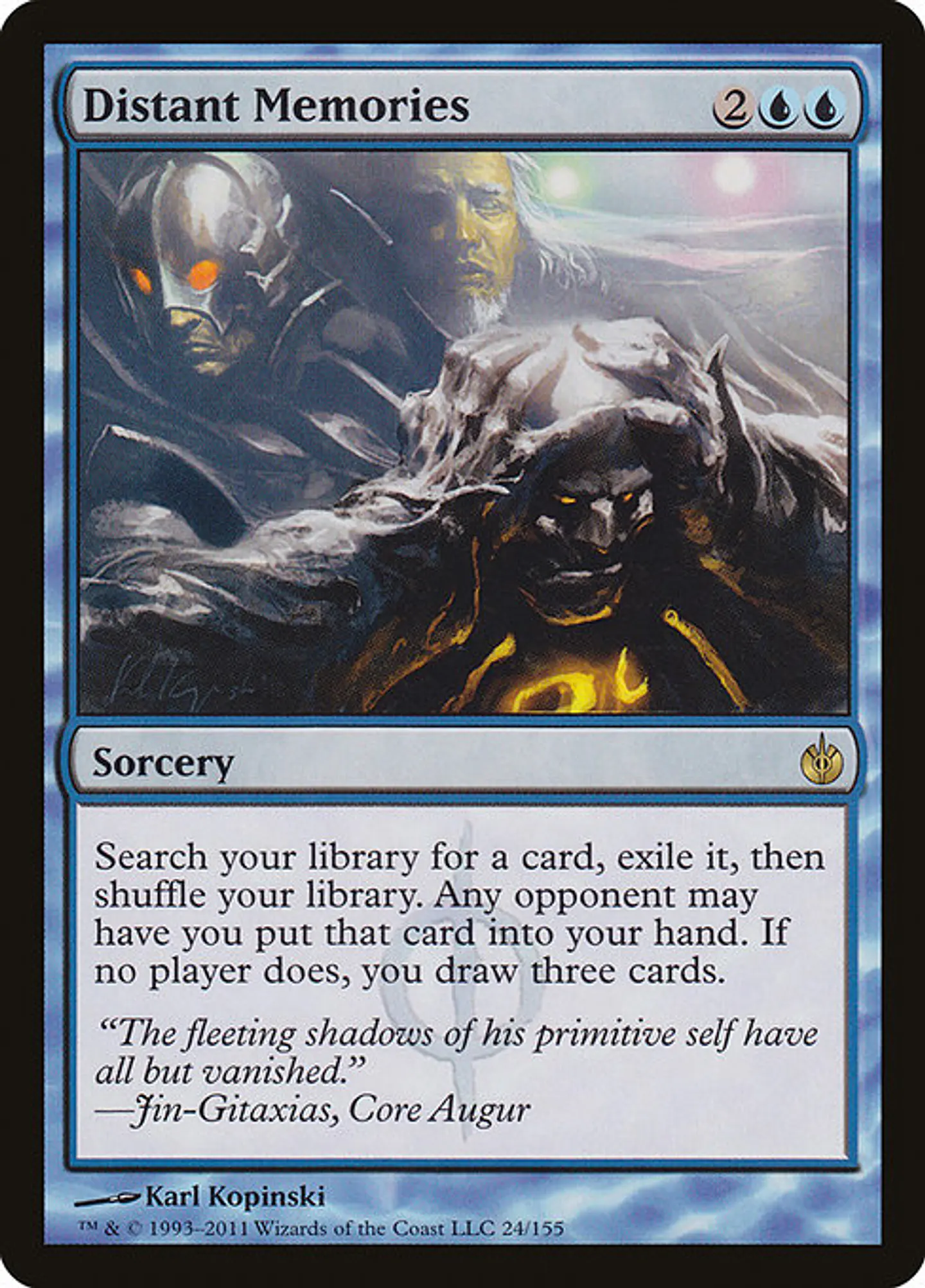 Carta Magic - FOIL Distant Memories - Idioma: Espa–ol - Edicion: Mirrodin Besieged 1