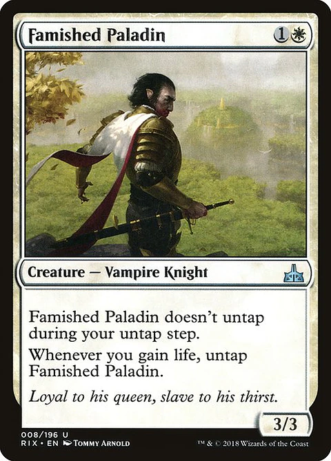 Carta Magic - FOIL Famished Paladin - Idioma: Espa–ol - Edicion: Rivals of Ixalan
