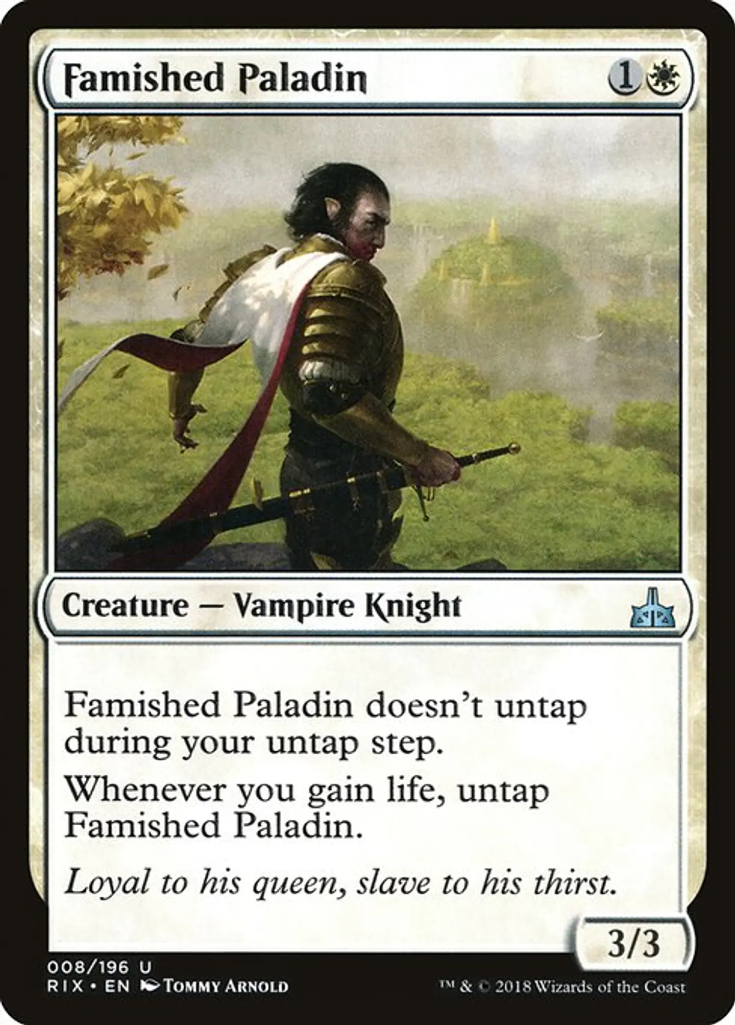 Carta Magic - FOIL Famished Paladin - Idioma: Espa–ol - Edicion: Rivals of Ixalan 1