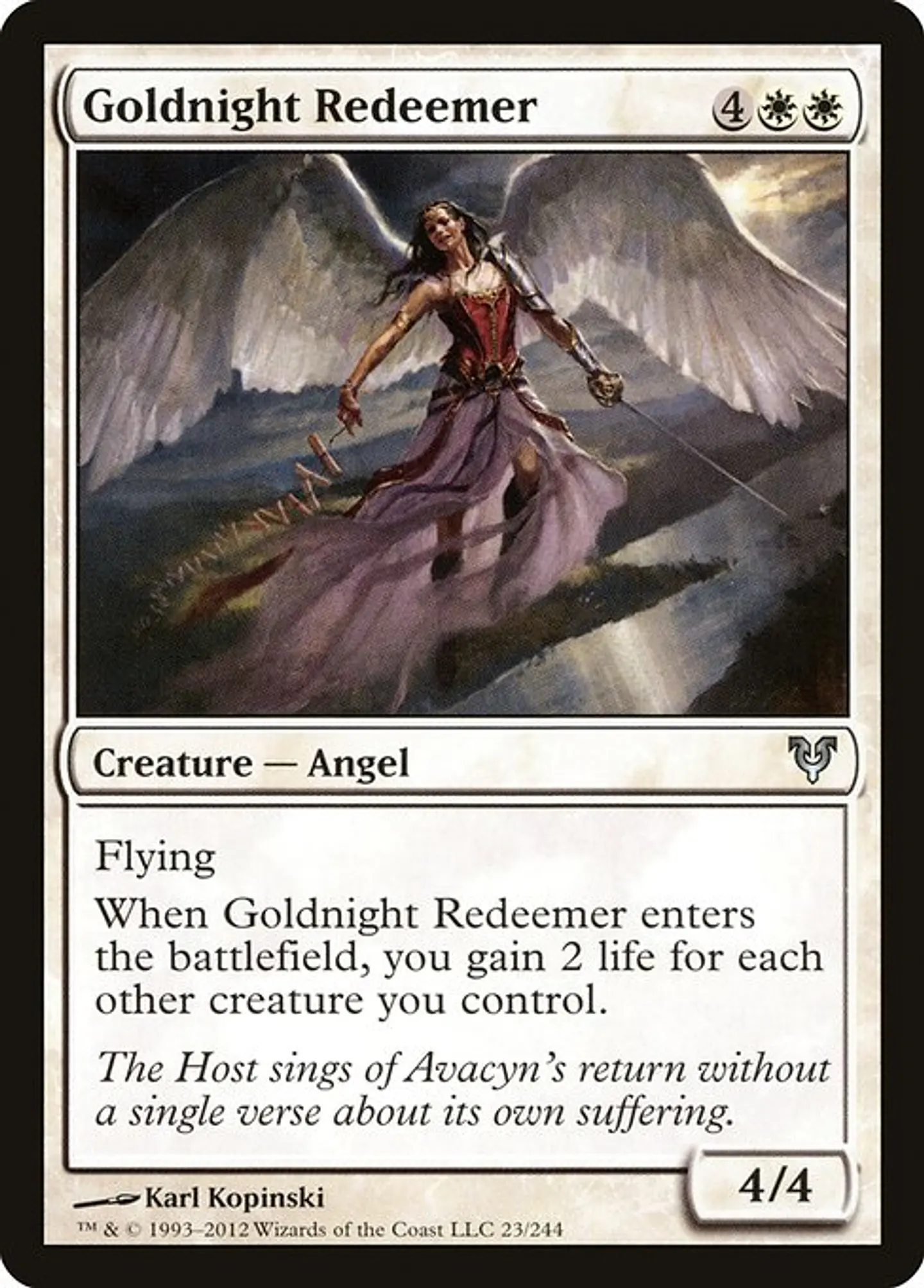 Carta Magic - FOIL Goldnight Redeemer - Idioma: Ingles - Edicion: Avacyn Restored 1