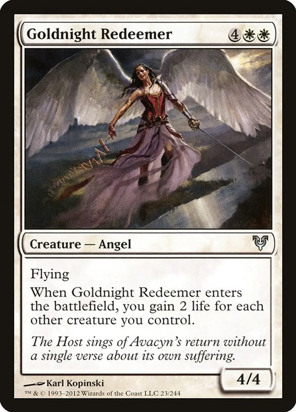 Carta Magic - FOIL Goldnight Redeemer - Idioma: Ingles - Edicion: Avacyn Restored 1