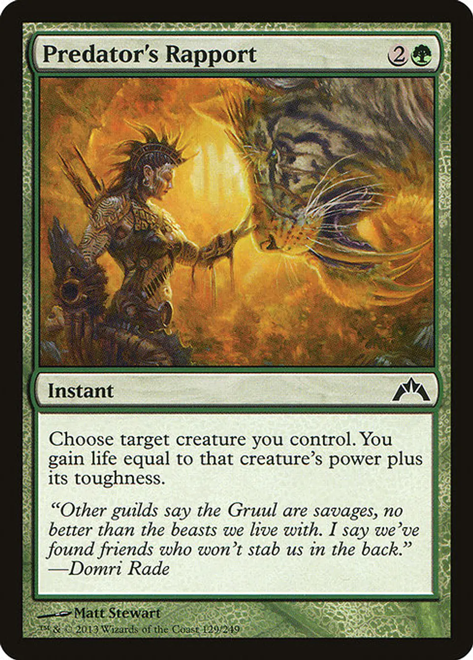 Carta Magic - FOIL Predator's Rapport - Idioma: Ingles - Edicion: Gatecrash 1