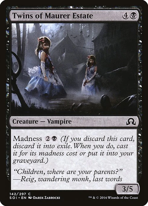 Carta Magic - FOIL Twins of Maurer Estate - Idioma: Ingles - Edicion: Shadows over Innistrad