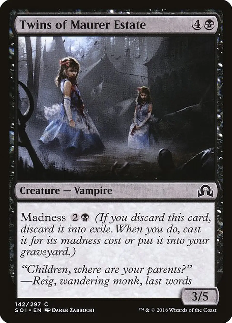 Carta Magic - FOIL Twins of Maurer Estate - Idioma: Ingles - Edicion: Shadows over Innistrad 1