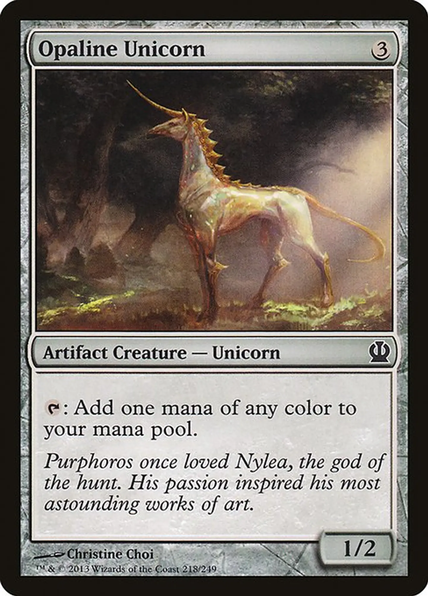 Carta Magic - FOIL Opaline Unicorn - Idioma: Espa–ol - Edicion: Theros 1