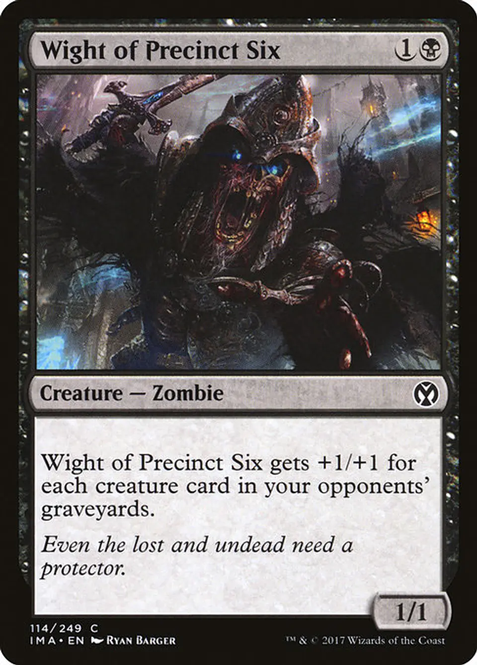 Carta Magic - FOIL Wight of Precinct Six - Idioma: Ingles - Edicion: Iconic Masters 1
