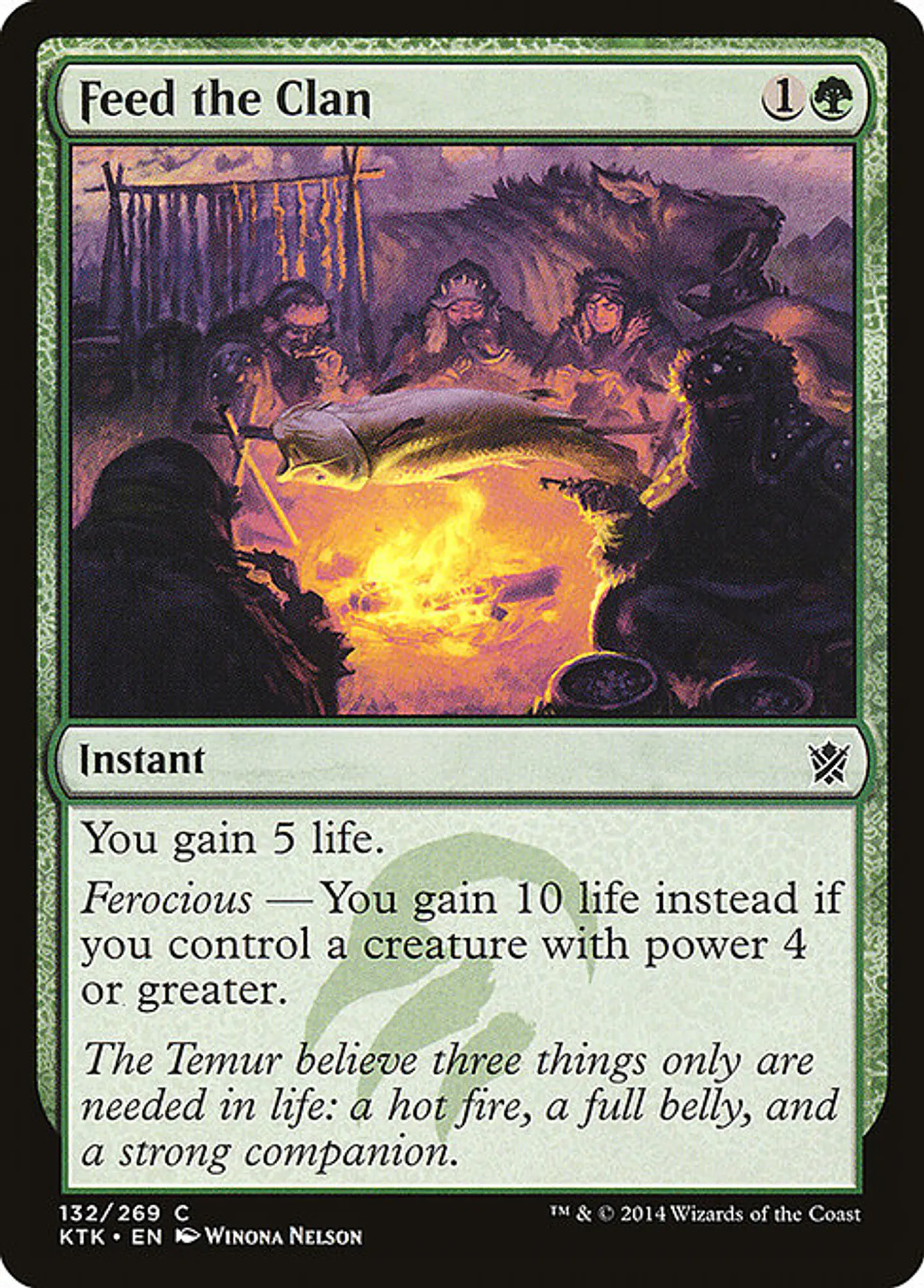 Carta Magic - FOIL Feed the Clan - Idioma: Ingles - Edicion: Khans of Tarkir 1