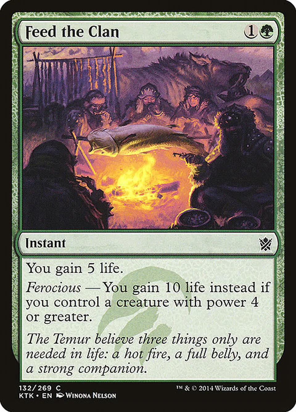 Carta Magic - FOIL Feed the Clan - Idioma: Ingles - Edicion: Khans of Tarkir 1