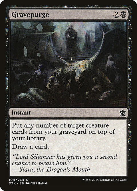Carta Magic - FOIL Gravepurge - Idioma: Espa–ol - Edicion: Dragons of Tarkir