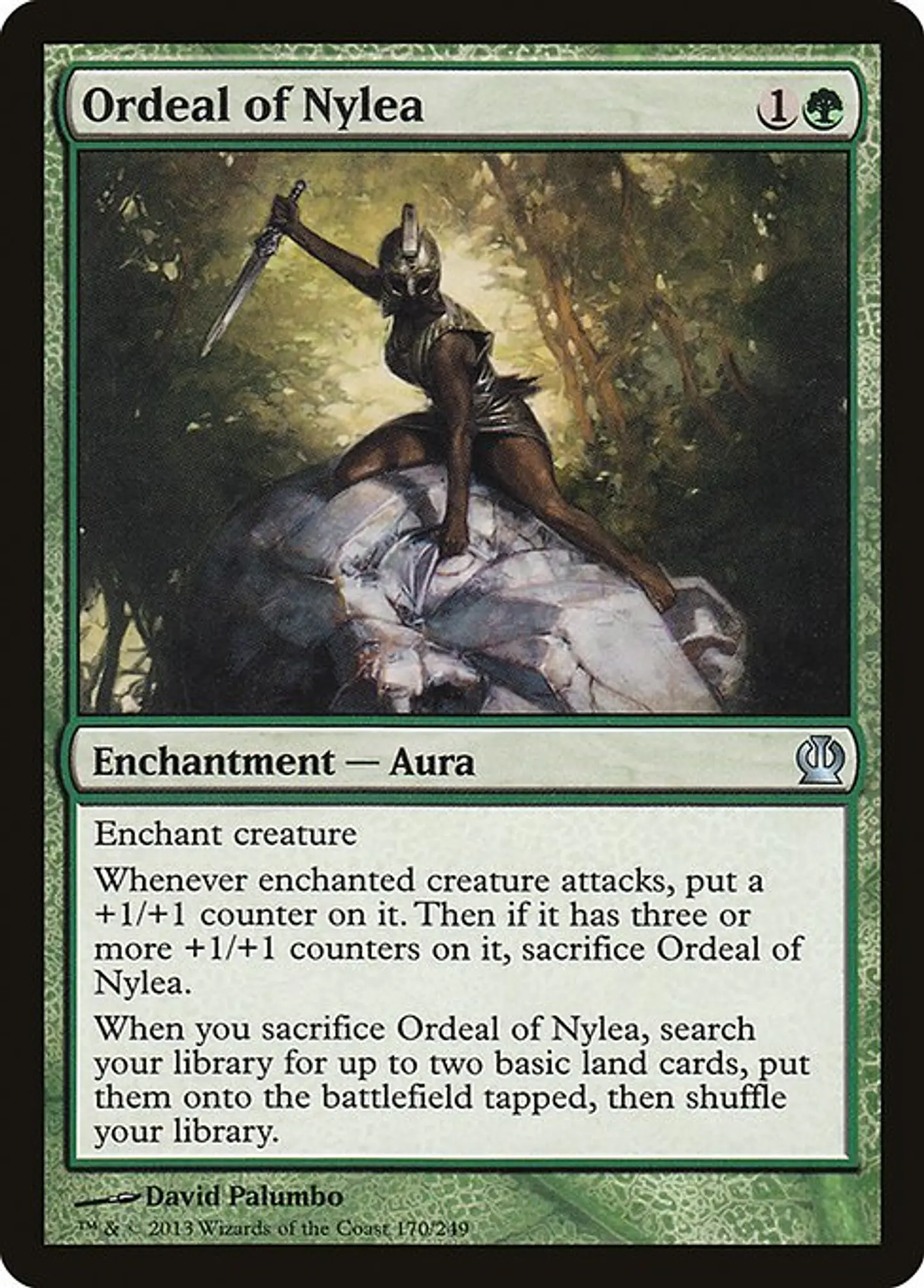 Carta Magic - FOIL Ordeal of Nylea - Idioma: Espa–ol - Edicion: Theros 1