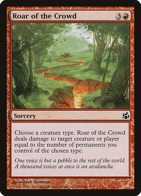 Carta Magic - FOIL Roar of the Crowd - Idioma: Ingles - Edicion: Morningtide