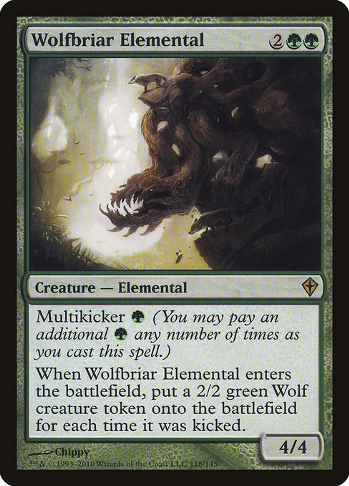 Carta Magic - FOIL Wolfbriar Elemental - Idioma: Ingles - Edicion: Worldwake 1