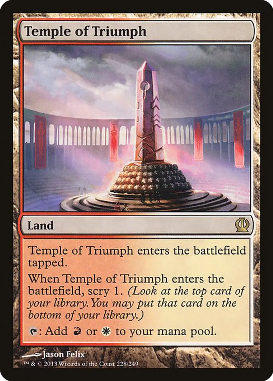 Carta Magic - FOIL Temple of Triumph - Idioma: Espa–ol - Edicion: Theros 1