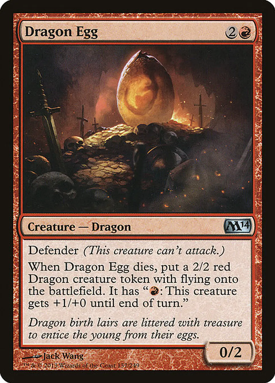 Carta Magic - FOIL Dragon Egg - Idioma: Ingles - Edicion: Magic 2014 1