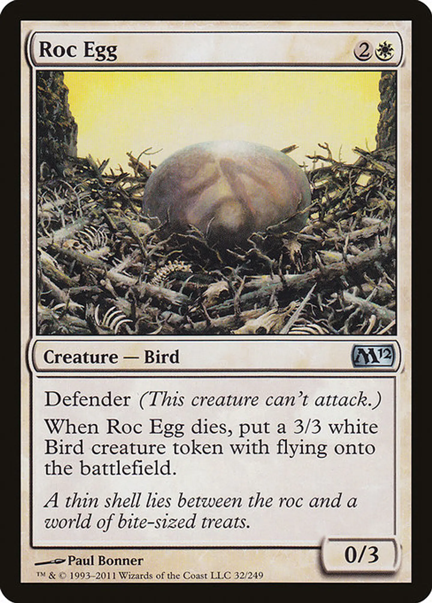 Carta Magic - FOIL Roc Egg - Idioma: Ingles - Edicion: Magic 2012 1
