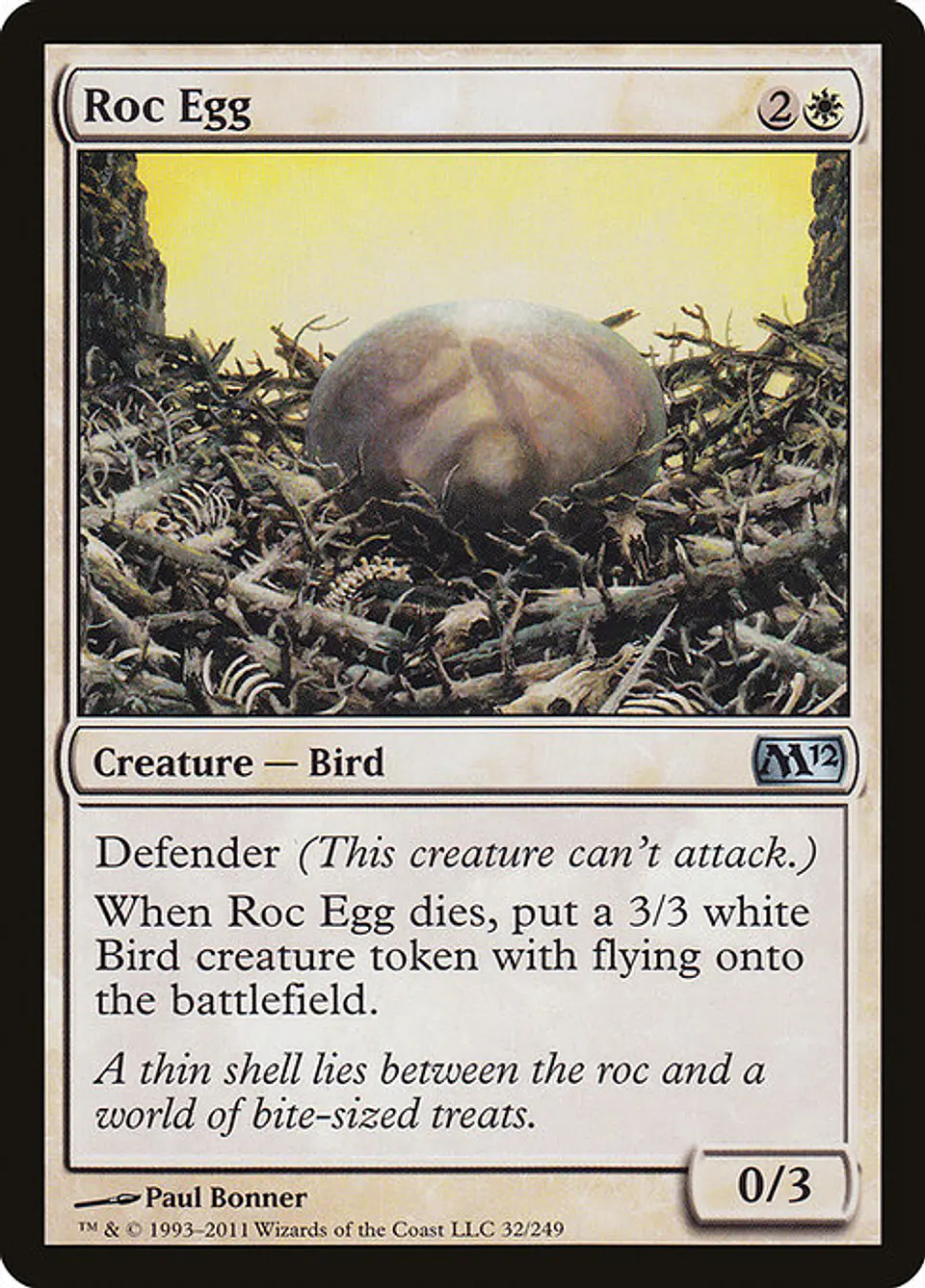 Carta Magic - FOIL Roc Egg - Idioma: Ingles - Edicion: Magic 2012 1