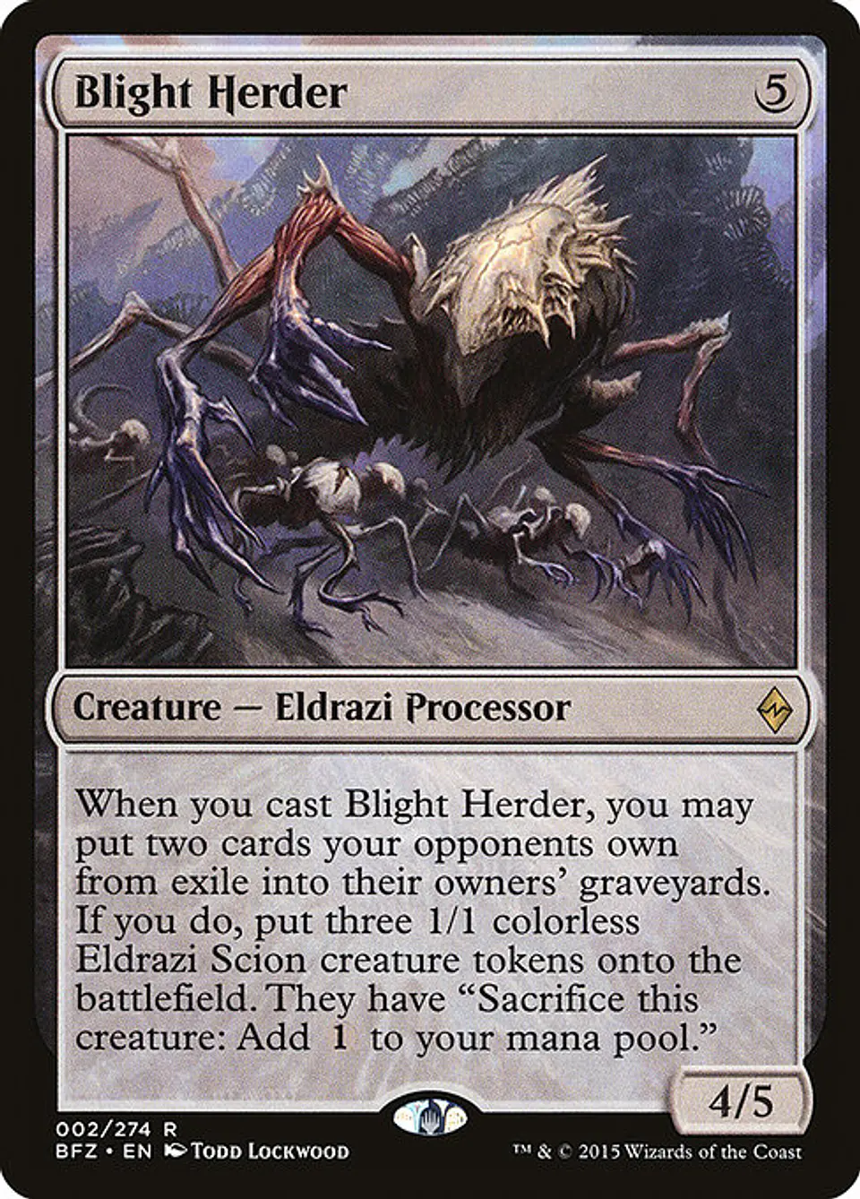 Carta Magic - FOIL Blight Herder - Idioma: Espa–ol - Edicion: Battle for Zendikar 1