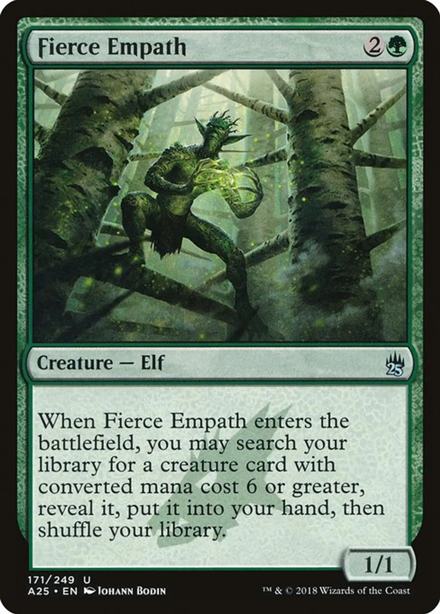 Carta Magic - FOIL Fierce Empath - Idioma: Ingles - Edicion: Masters 25 1