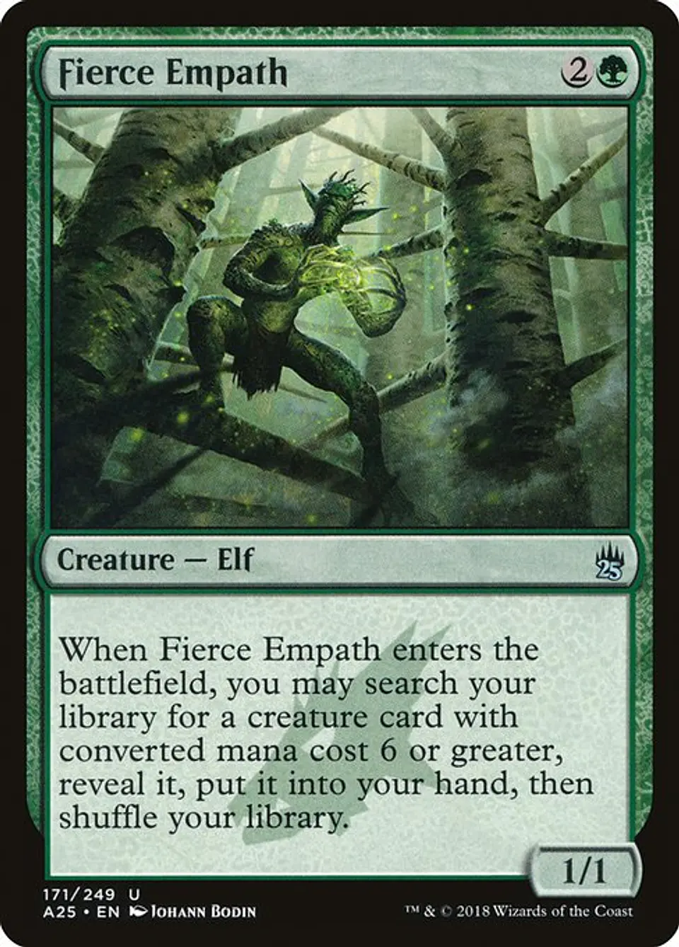 Carta Magic - FOIL Fierce Empath - Idioma: Ingles - Edicion: Masters 25 1