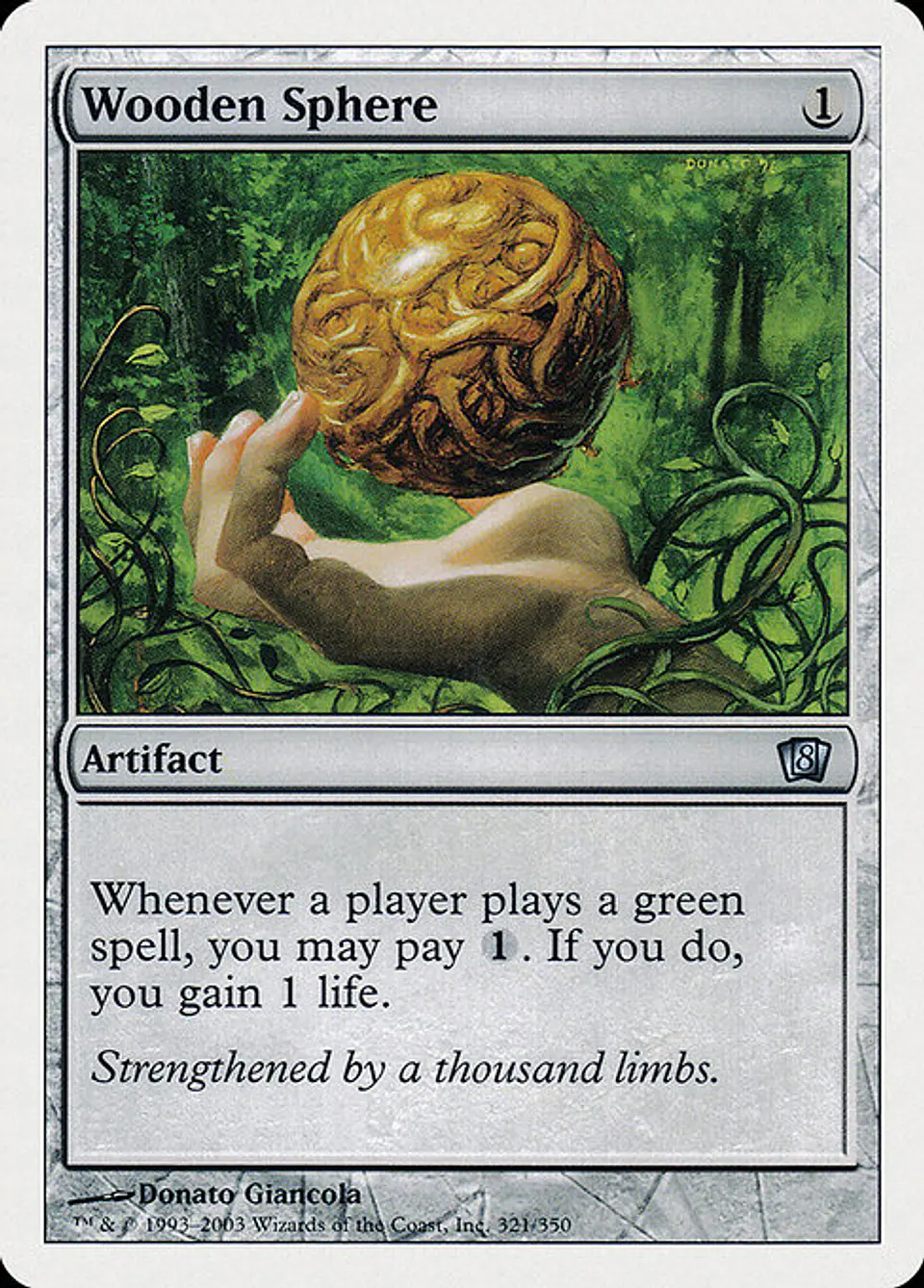 Carta Magic - FOIL Wooden Sphere - Idioma: Ingles - Edicion: Eighth Edition 1